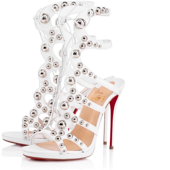 Christian Louboutin Shoes - SOLD! Louboutin Amazoubille 120 Silver Strap 39